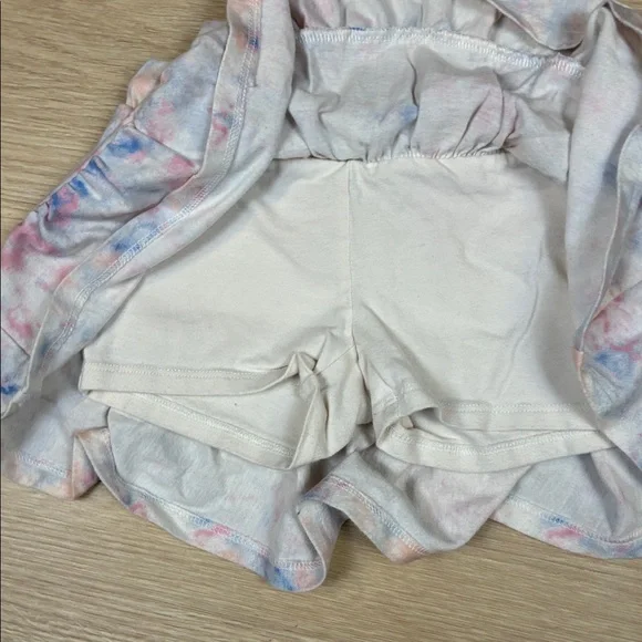 Cat & Jack Pastel Tie-Dye Skater Skirt Skort 4/5 - Picture 5 of 6